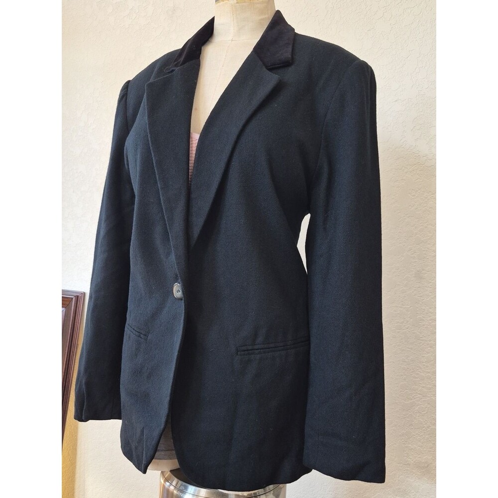 Sag Harbor Vintage Pure Wool One Button Blazer Sz 12